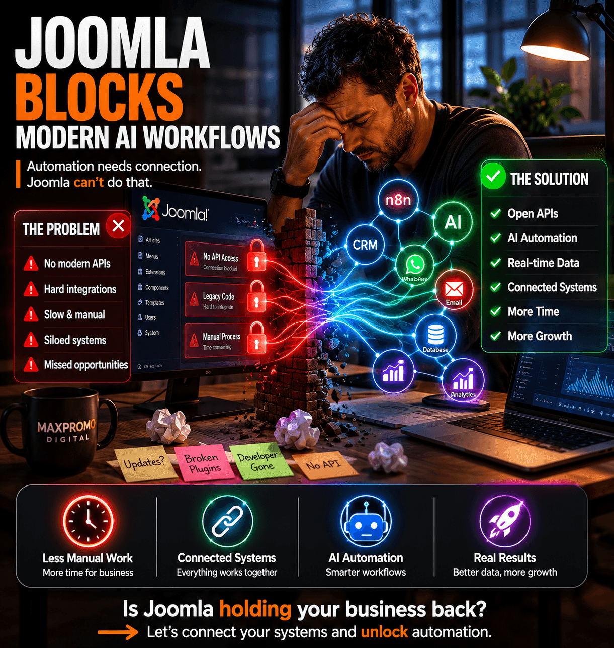 Why Joomla Blocks Modern AI Workflows — and What to Do About It